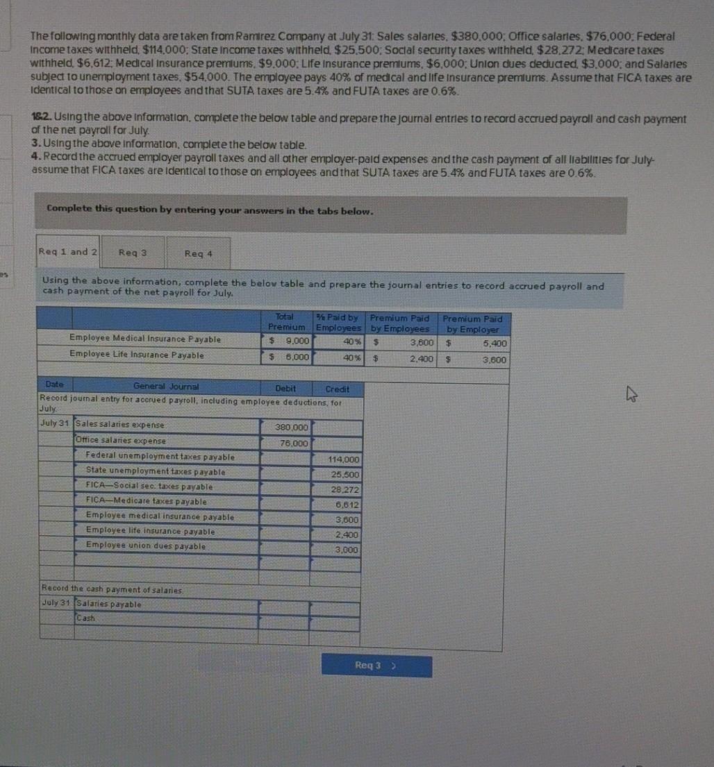 Solved The following monthly data are taken from Ramirez | Chegg.com