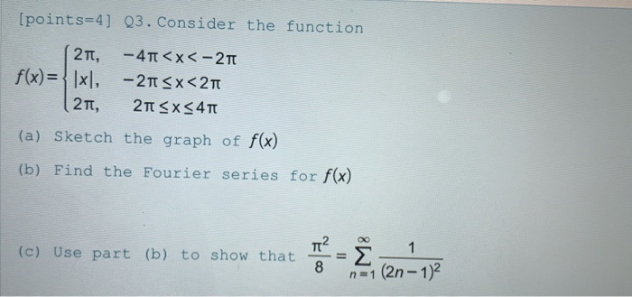 Solved (points=4] Q3. Consider the function 21, -41 | Chegg.com