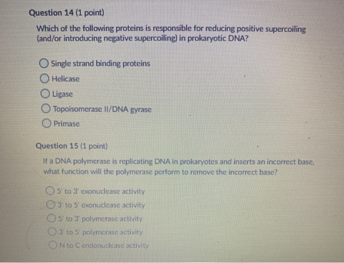 Solved Question 14 (1 point) Which of the following proteins | Chegg.com