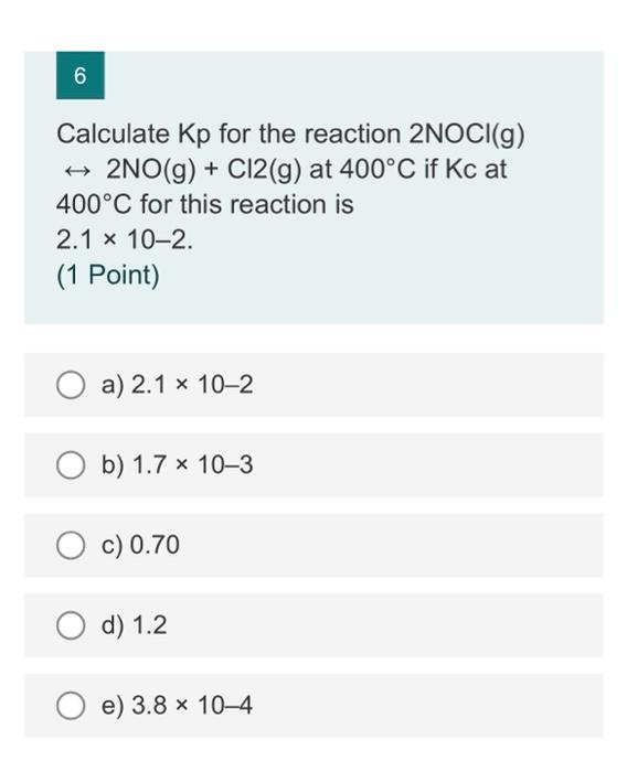 Solved ол - The Equilibrium Constant Expression For The | Chegg.com