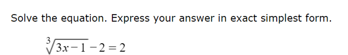 Solved Solve the equation. Express your answer in exact | Chegg.com