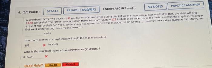 Solved 4. 10/3 Points) DETAILS PREVIOUS ANSWERS LARAPCALC10 | Chegg.com