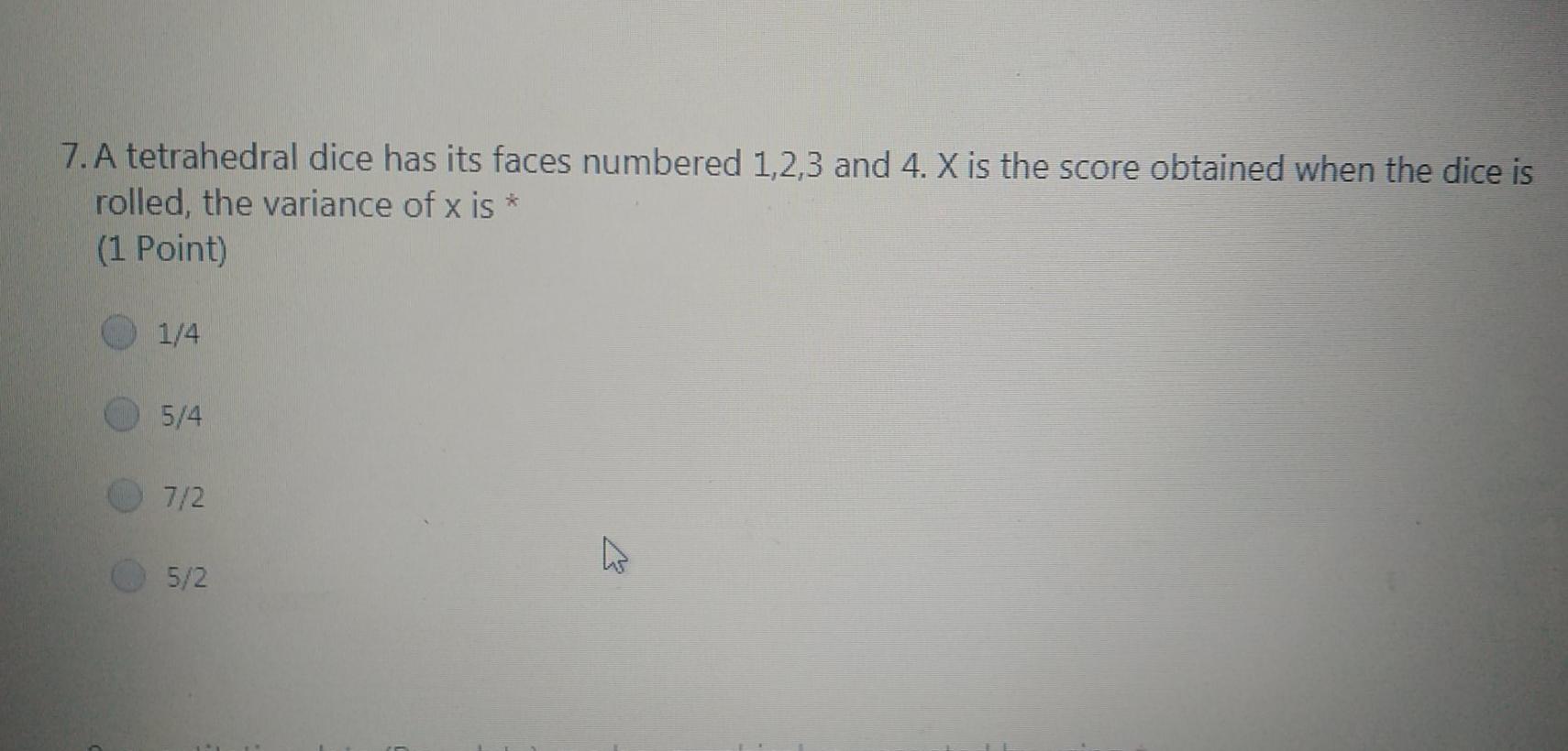 Solved 7. A tetrahedral dice has its faces numbered 1,2,3