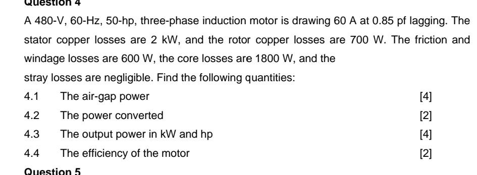 Solved A 6-pole induction motor is excited by a three-phase, | Chegg.com