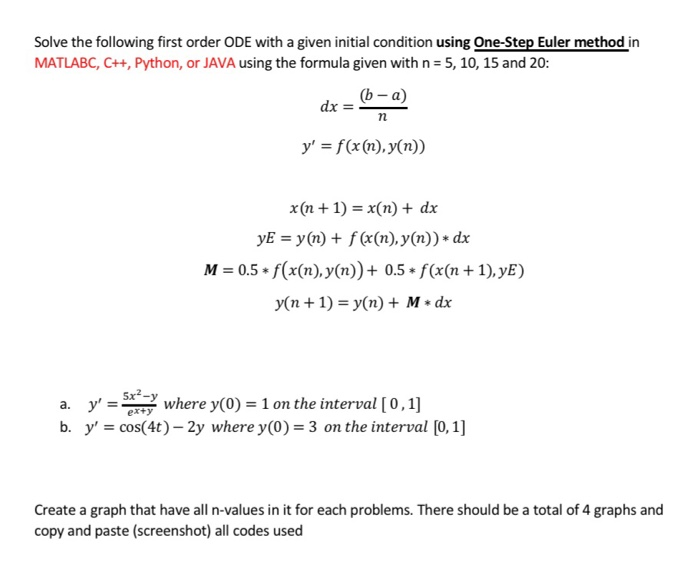 Solved Solve the following first order ODE with a given | Chegg.com