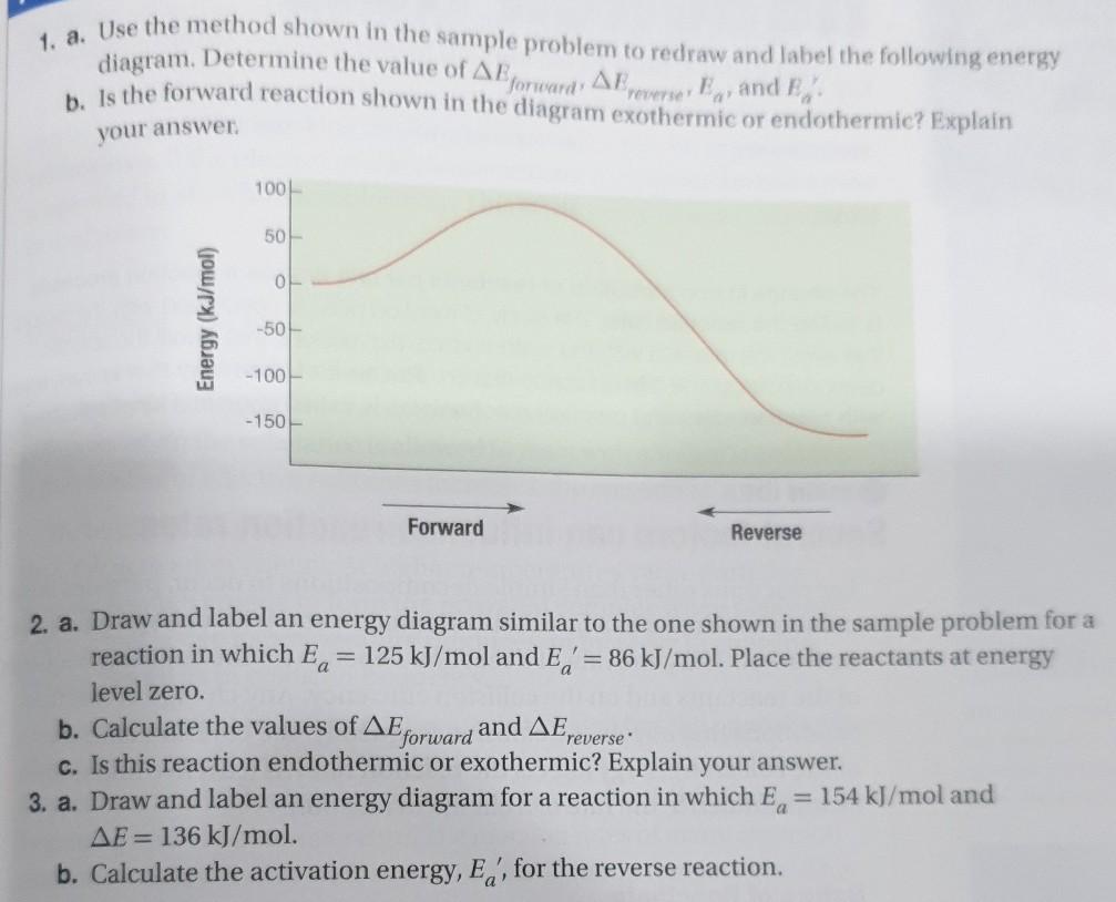 Solved 1. a. Use the method shown in the sample problem to | Chegg.com