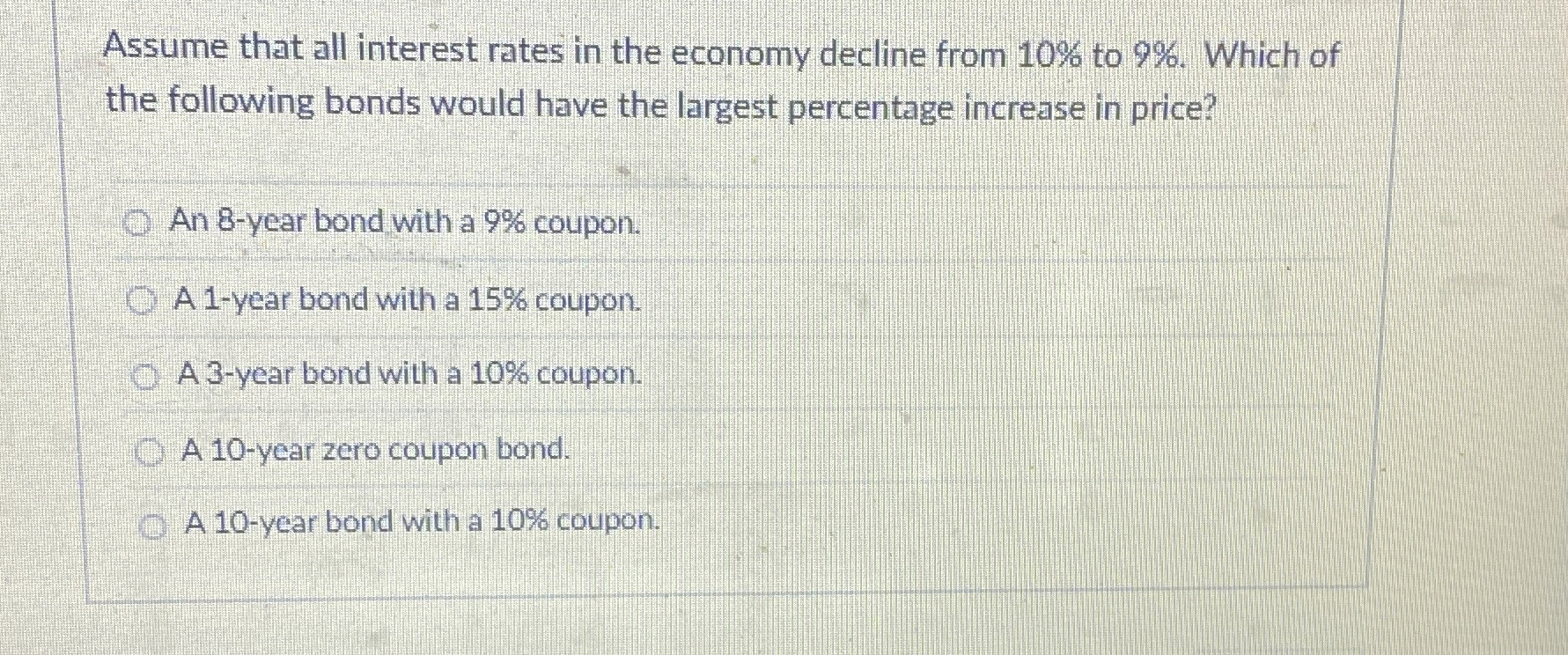 High Quality SOLUTION Assume that all interest rates in the economy ...