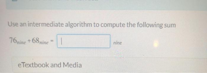 Solved Use an intermediate algorithm to compute the | Chegg.com image.