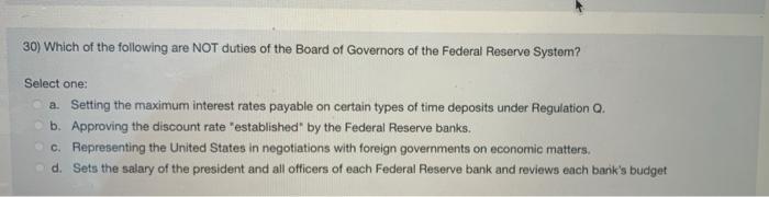 Solved 30) Which of the following are NOT duties of the | Chegg.com