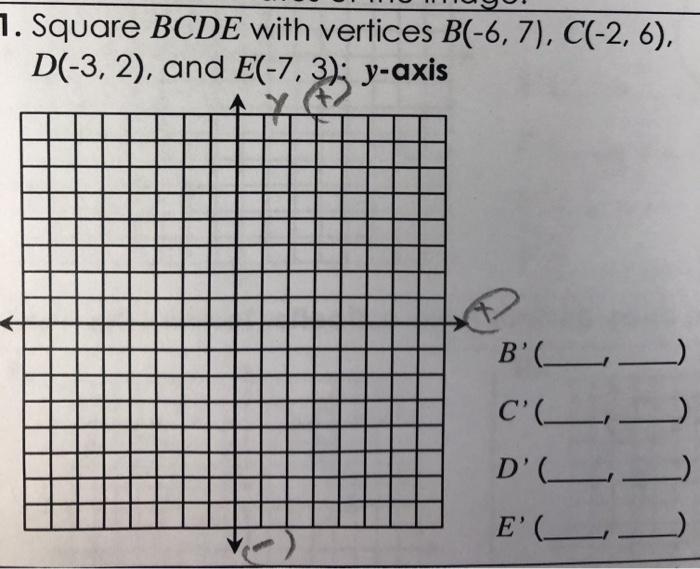 The diagram shows a shape Y on a grid Copy the diagramReflect Y in the line  y1 and label the image Z