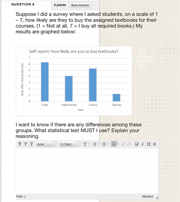 Solved QUESTION 8 2 points Save Answer Suppose I did a | Chegg.com