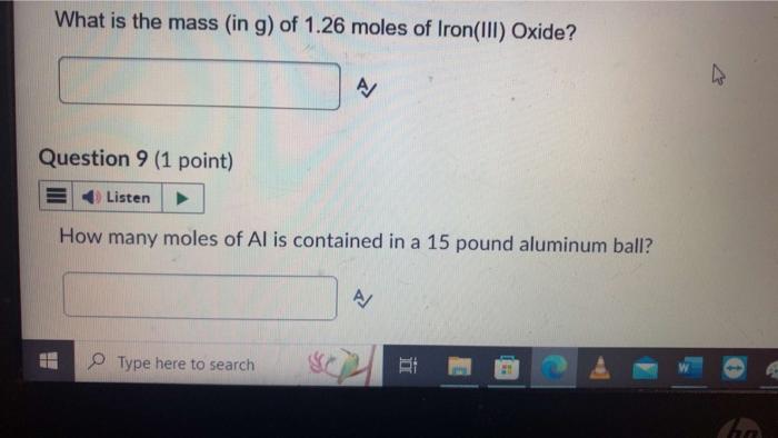 what is the mass of 5 moles of iron 3 oxide