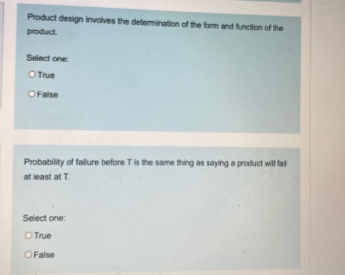 Solved Product design involves the determination of the form | Chegg.com