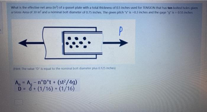 Solved Calculate the Axial Deflection in inches of the | Chegg.com