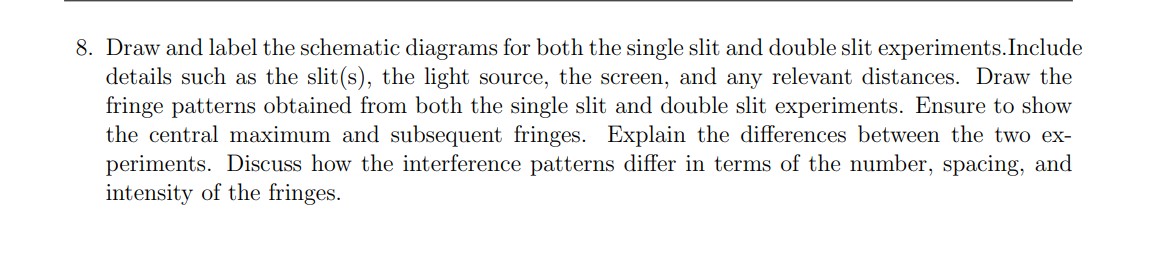 Solved Draw and label the schematic diagrams for both the | Chegg.com