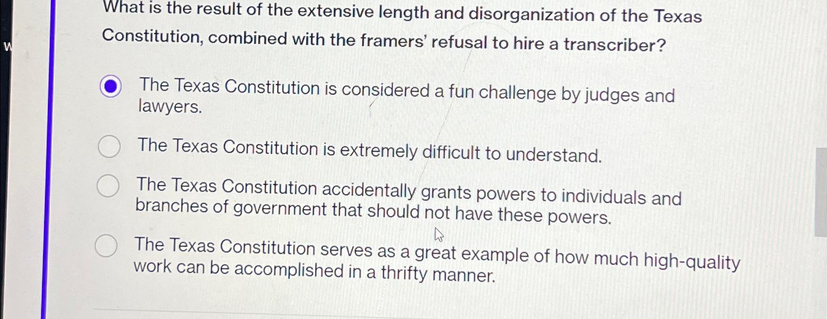 Solved What is the result of the extensive length and | Chegg.com