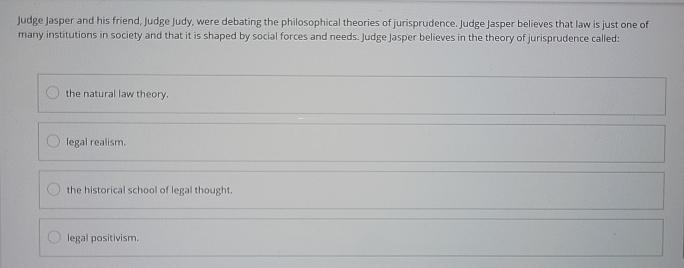 Solved Judge Jasper and his friend, judge Judy, were | Chegg.com