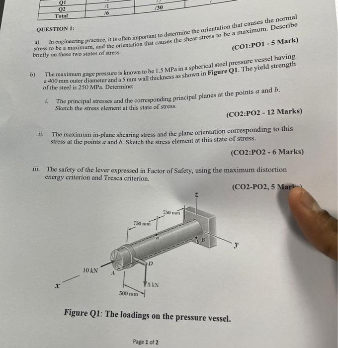 Solved QUESTION 1: a) In engineering practice, it is often | Chegg.com
