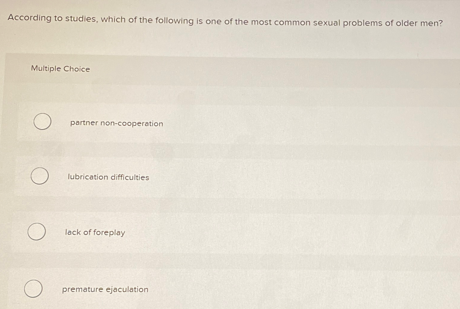 Solved According to studies, which of the following is one | Chegg.com