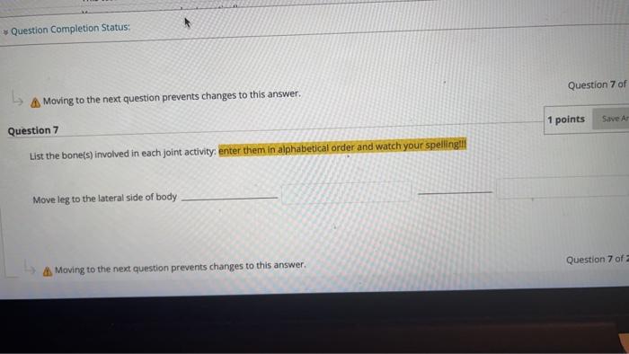 Solved Question Completion Status: Question 7 of A Moving to | Chegg.com