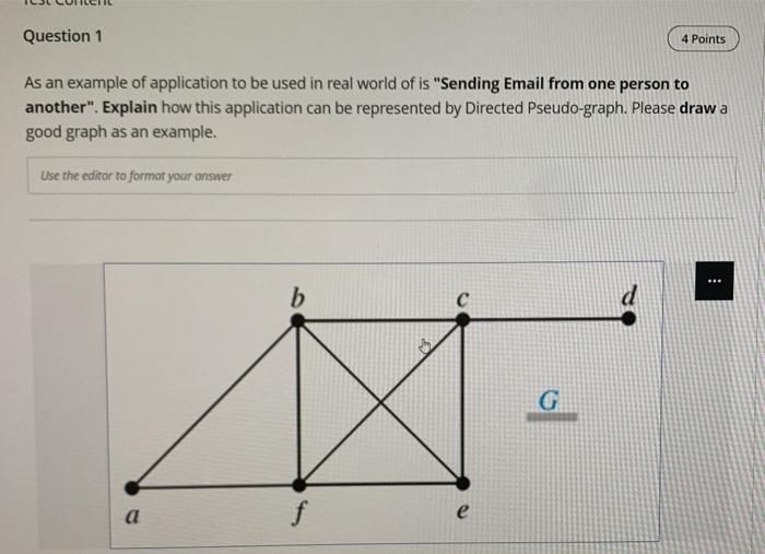 Solved Question 1 4 Points As an example of application to | Chegg.com