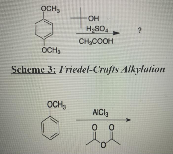 Solved OCH, OH H2SO4 CH3COOH , ? OCH3 Scheme 3: | Chegg.com