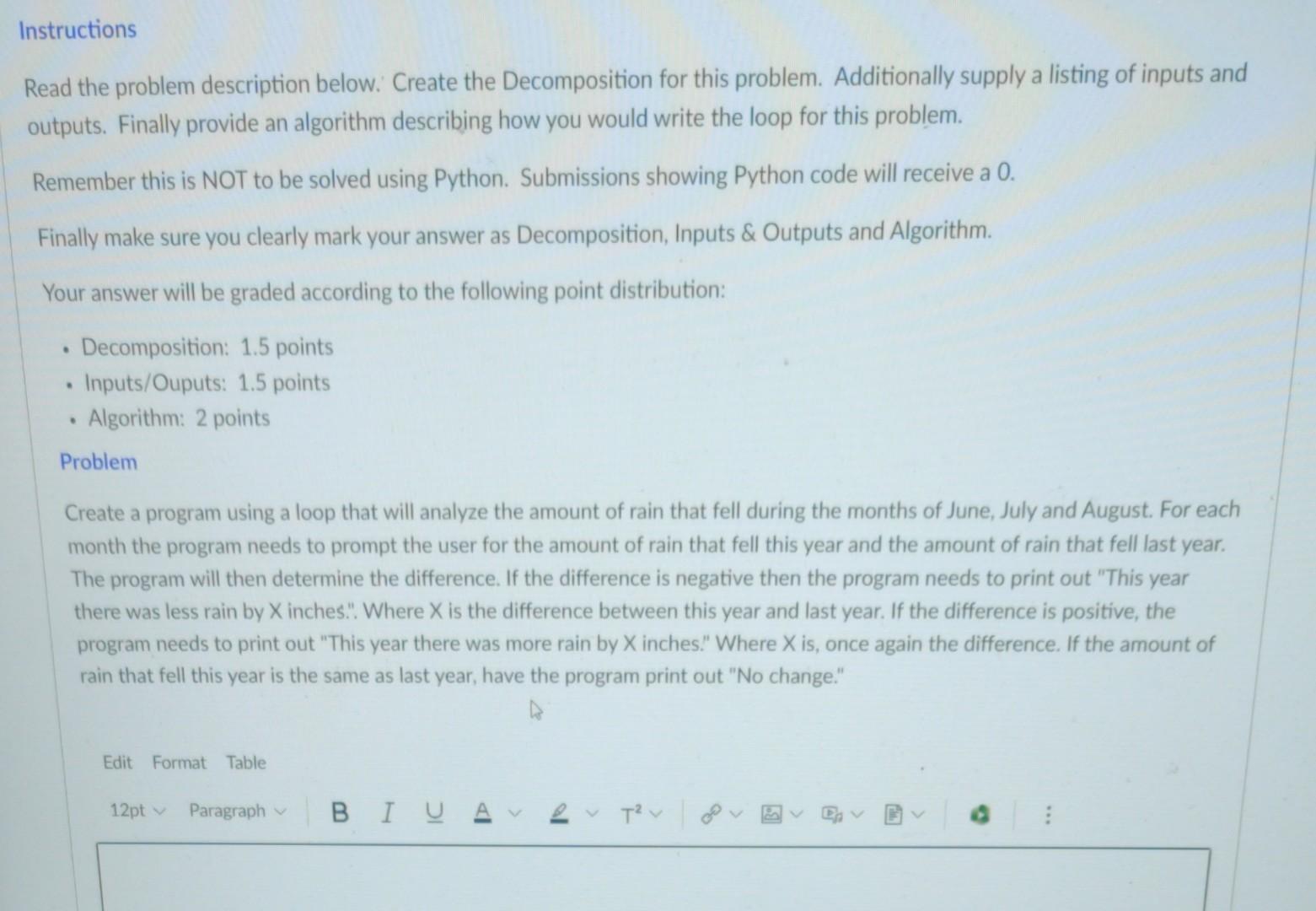 Solved Read the problem description below. Create the | Chegg.com