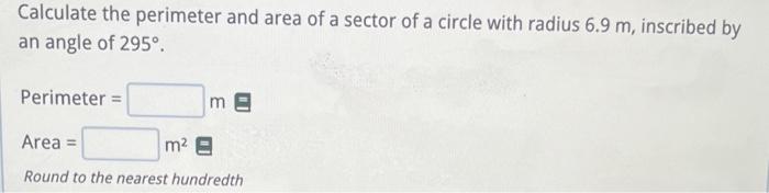 how to find area of sector with perimeter and radius