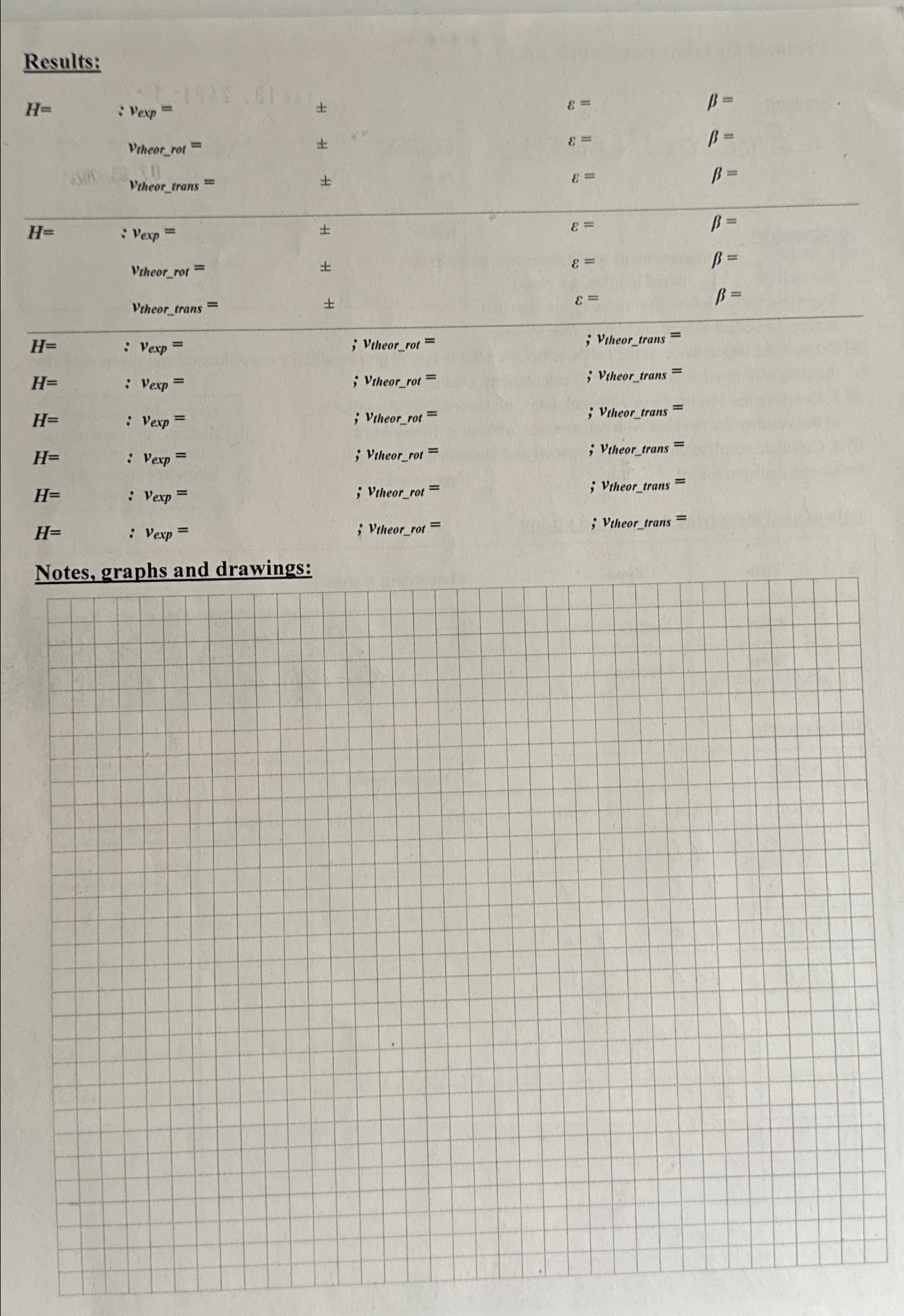 Results:\table[[H=,+-,ε=,β= | Chegg.com