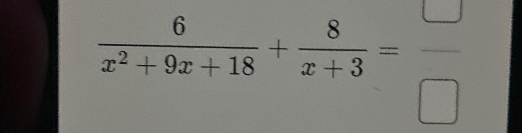 6x 6 3x 8 x 18