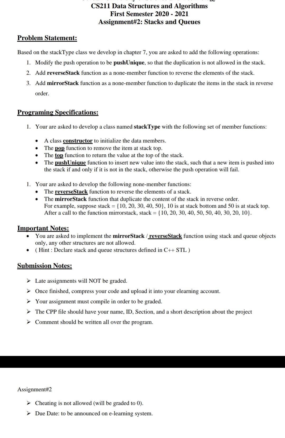 CS201 Notes Midterm 2 - CS 201: Part 2 of 3 2/21: Recursion 1. Many data  structures and algorithms - Studocu