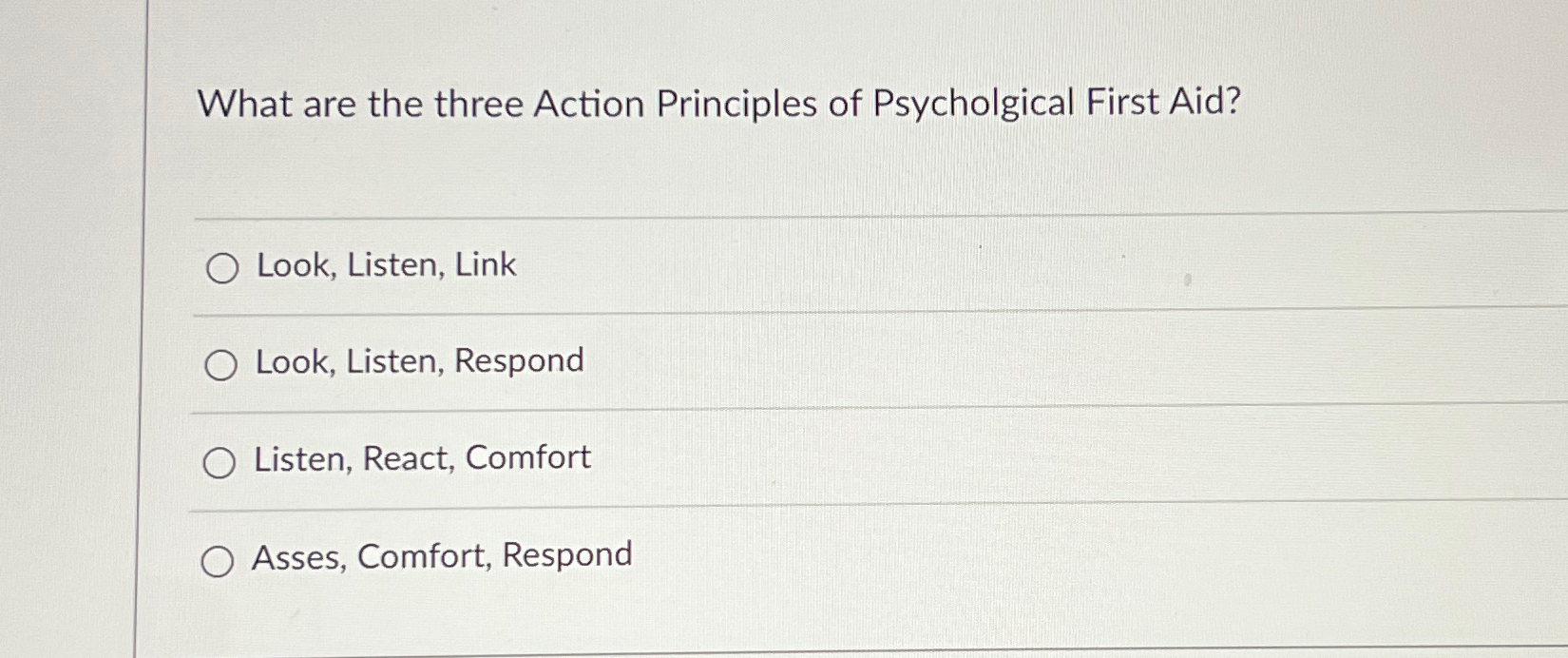 Solved What are the three Action Principles of Psycholgical | Chegg.com