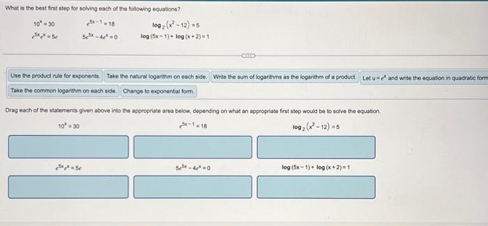 Solved What Is The Best First Step For Solving Each Of The | Chegg.com