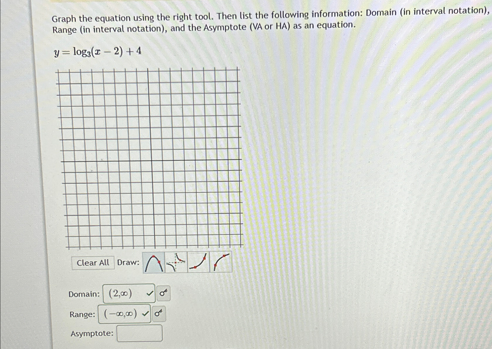 Solved Graph the equation using the right tool. Then list | Chegg.com
