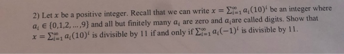Solved 2) Let x be a positive integer. Recall that we can | Chegg.com