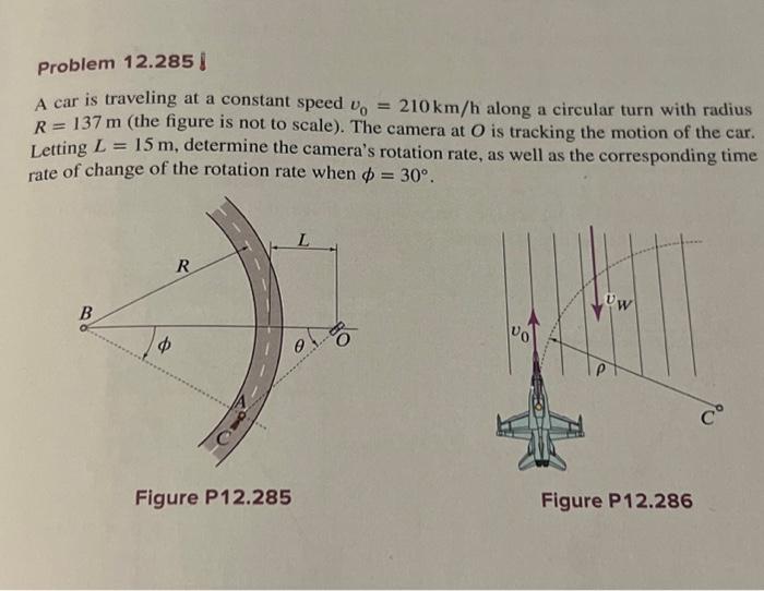 Solved A car is traveling at a constant speed v0=210 km/h | Chegg.com