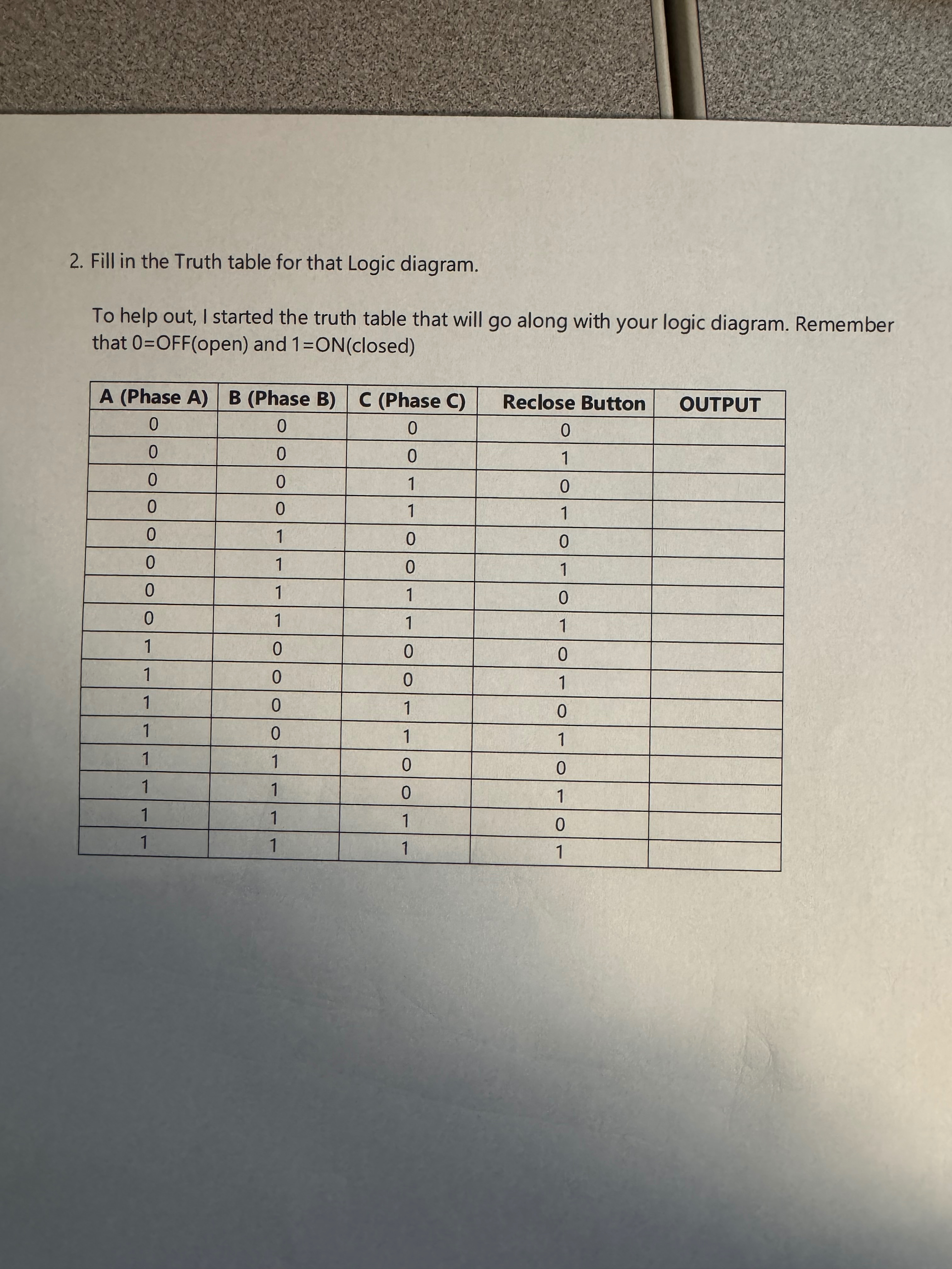 Solved Fill in the Truth table for that Logic diagram.To | Chegg.com