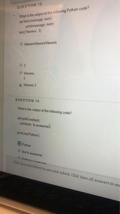 Solved QUESTION 12 What is the output of the following | Chegg.com