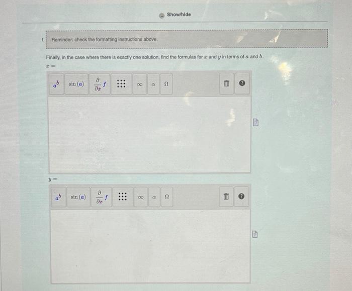 Solved Format: . If you have more than one answer to a | Chegg.com