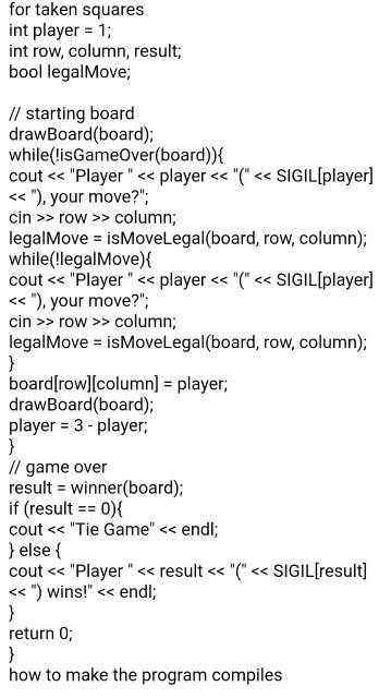 Solved C++ problem: Download the starter code named | Chegg.com