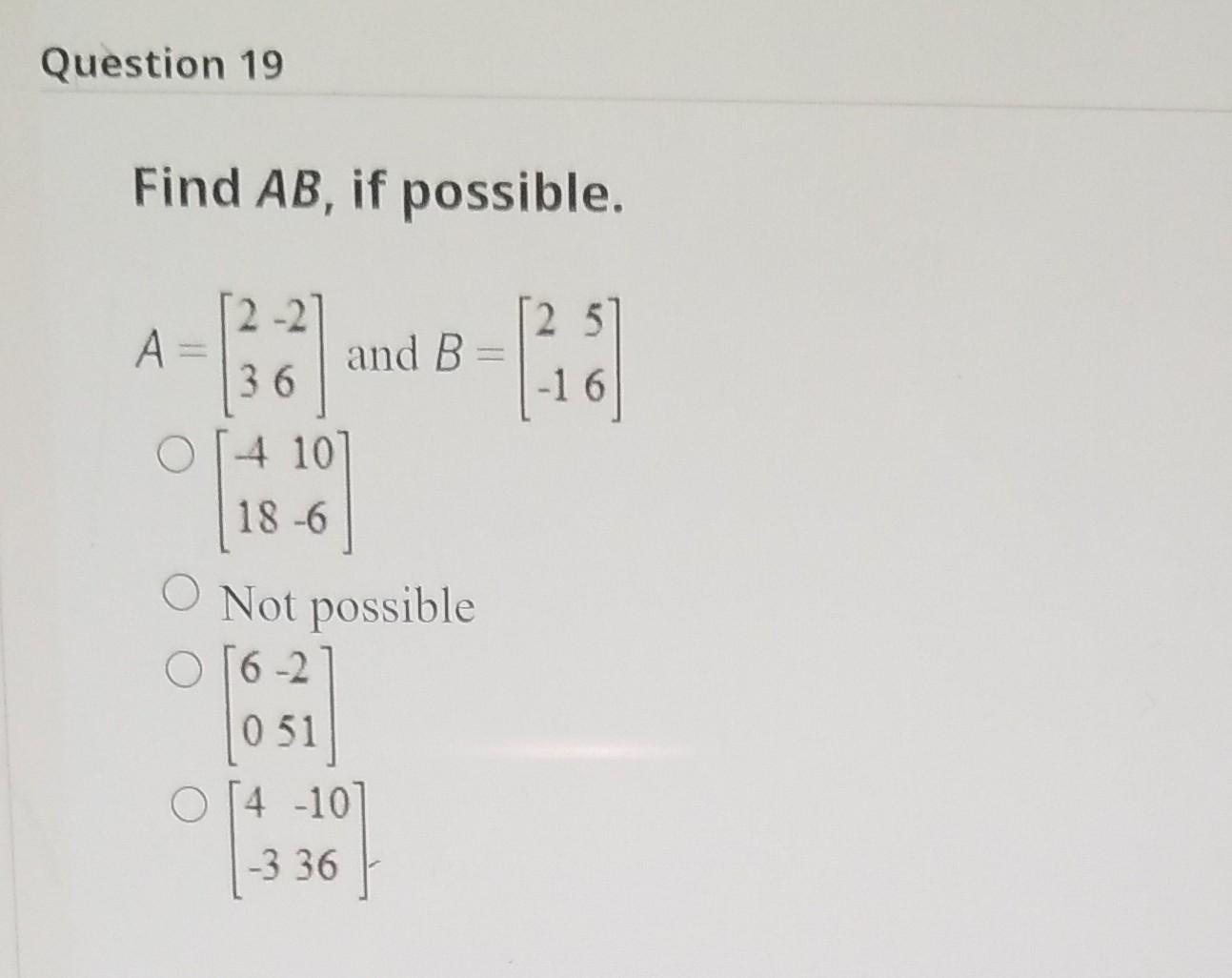 Solved Find A+B | Chegg.com