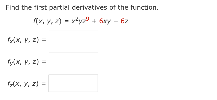 Solved Find The First Partial Derivatives Of The