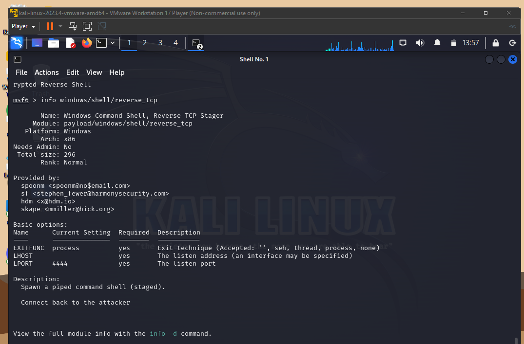 Solved A summary on your own about windows/shell/reverse_tcp | Chegg.com