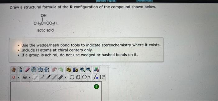 Solved Draw a structural formula of the R configuration of | Chegg.com
