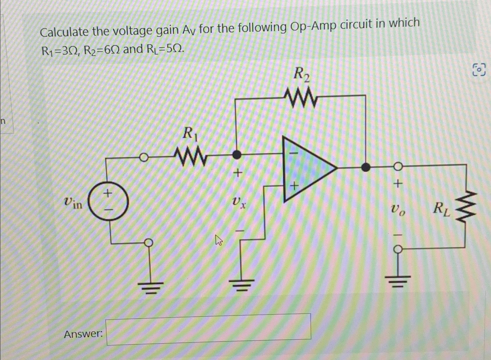 Solved Calculate the voltage gain Av for the following | Chegg.com
