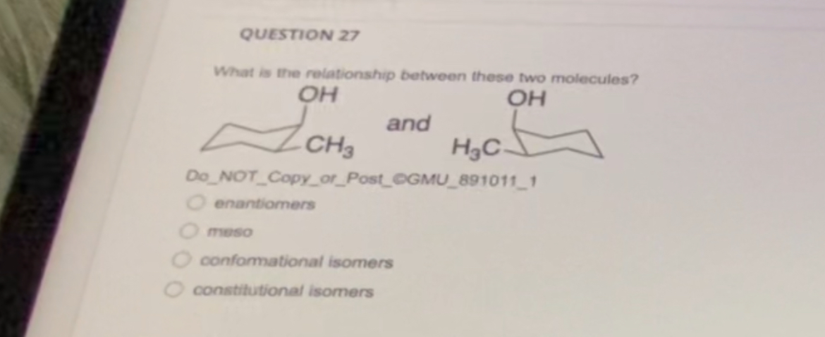 Solved QUESTION 27What is the relationship between these two | Chegg.com