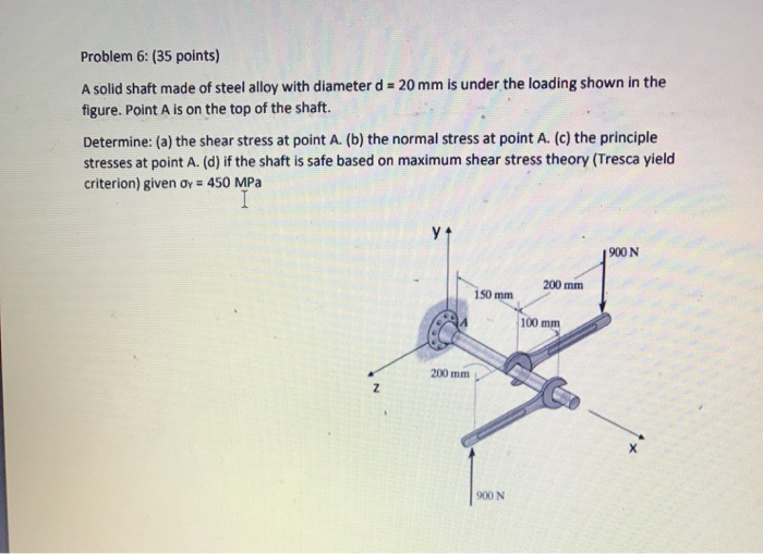 Solved Problem 6: (35 points) A solid shaft made of steel | Chegg.com