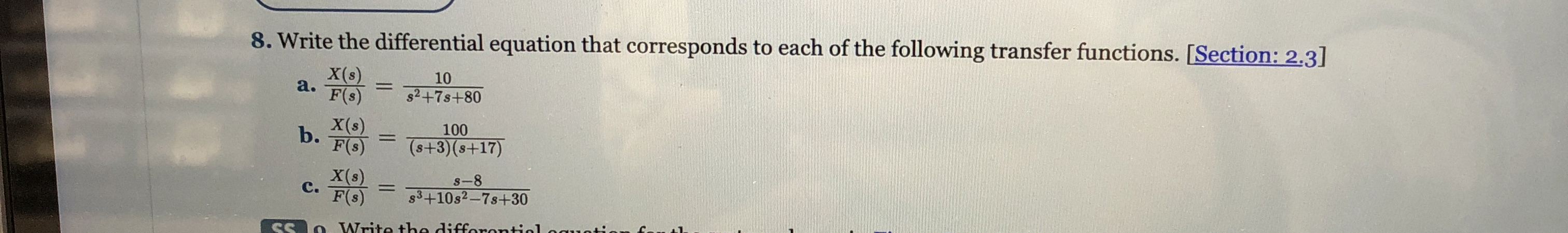 Solved Write the differential equation that corresponds to | Chegg.com