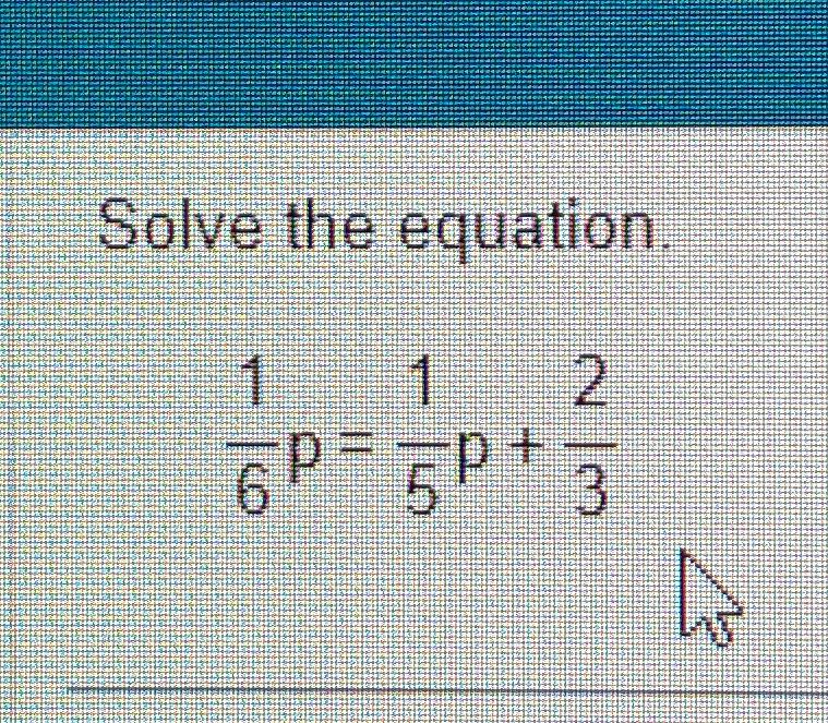 Solved Solve the equation.16p=15p+23 | Chegg.com