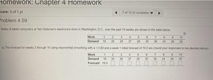 Solved Homework: Chapter 4 Homework core: 0 of 1 pt 7 of 10 | Chegg.com